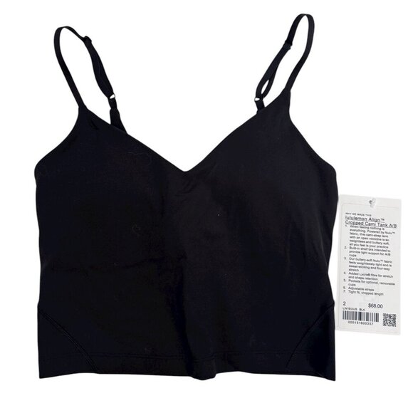 lululemon athletica Tops - NWT Lululemon Align™ Cropped Cami Tank – Black Size 2